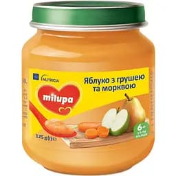 Фруктовое пюре Milupa Яблоко с грушей и морковью 125 г