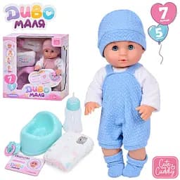 Пупс YL2430L-J-H-DM-UA 30см, п'є, писає, горщик, пляшечка, соска, підгузник, в коробці (6903317676224) МІКС
