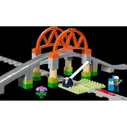 Конструктор LEGO DUPLO Додатковий набір. Залізничний міст і колії 42 деталі (10426) - мініатюра 3