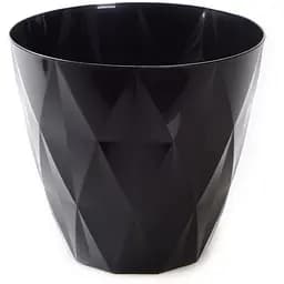 Горщик для квітів Violet House з дренажем 5 л (0200 PRIZMA BLACK д/квітів з внут. зливом води 5 л)