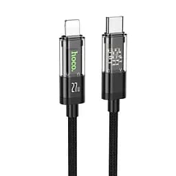 Кабель Hoco U116 з індикатором Type-C to Lightning PD 27W 1.2 м чорний