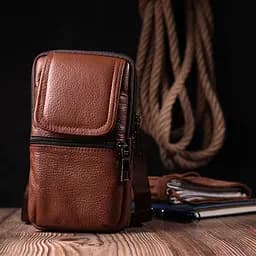 Чоловіча шкіряна сумка Vintage 10х17,5х3,5 см sum0024956 - мініатюра 6