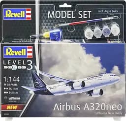 Сборная модель Revell Самолет Airbus A321 Neo, уровень 3, масштаб 1:144, 51 деталь (RVL-63942)