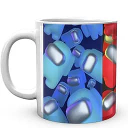 Кружка GeekLand Амонг Ас Among Us Один из нас Голубой красная желтая AU.02.557 330 мл белая