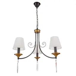 Люстра подвесная Brille с абажуром в спальне Е14 40W G (BKL-722S/3)