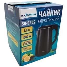 Електрочайник Sea Breeze SB-0202 1.8 л -1500 Вт Чорний - мініатюра 6