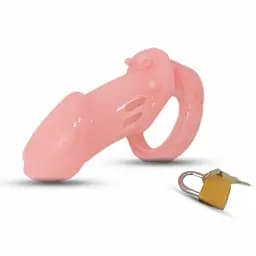 Пояс вірності чоловічий пластиковий CB-6000 із замком Рожевий
