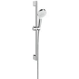 Душовий набір Hansgrohe Crometta Vario 0.65м EcoSmart 9л/хв білий/хром 26534400, Хром