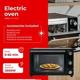 Духова шафа Adler AD 6028 60 л настільна з конвекцією та грилем - мініатюра 9