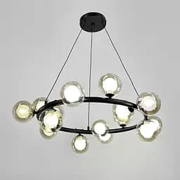 Кольцевая люстра с 15 двойными плафонами Ø 75 см Ст. SG 48/15 BK+CL+WT | Line F