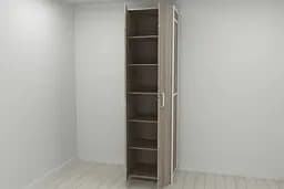 Шкаф Гардероб Уни секция 7 серии Конект Ferrum-decor 220x60x50см Белый металл ДСП Дуб Сонома Трюфель 16 мм (FRD-104570)