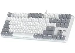 Клавиатура игровая механическая GamePro MK-110-W USB Hot-Swap Outemu Red Switch White-Gray - мініатюра 2