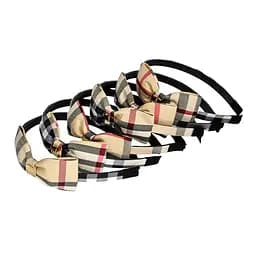 Набор детских ободков для волос Клеточка с эмблемой La-beauty 0201-194-1, 6 шт