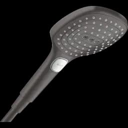 Ручной душ Hansgrohe Raindance Select E 120 3jet brushed black 26520340, Шлифованный черный хром