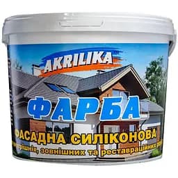 Фарба силіконова Akrilika для внутрішніх і зовнішніх робіт 7 кг