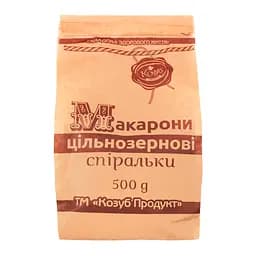 Макаронні вироби Козуб продукт Спіральки, цільнозернові, 500 г (689387) - мініатюра 2