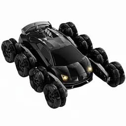 Радіокерована машина-перевертиш H 12-01, акумулятор 3.7V, пульт 2.4GHz, парогенерація, зміна висоти коліс, Чорний