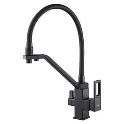 Смеситель для кухни на две воды Koer KB-72009-05 KR5007 Черный матовый