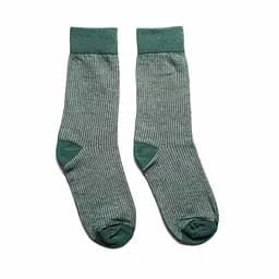 Носки с принтом цветные полосы высокие бесшовные воздухопроницаемые качественные ORGANIC cotton JILL ANTONY Зеленый, 44-45