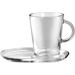 Набір чашок Pasabahce Tribeca з блюдцем 385 мл 2 шт. (95781)