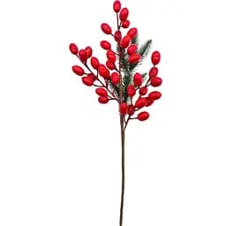 Гілка декоративна Yes! Fun Червоні ягоди та хвоя 36 см (974995)