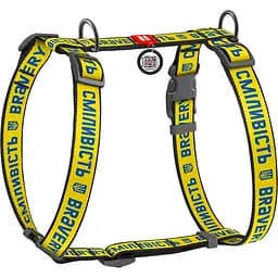 Шлея для собак Waudog Nylon Сміливість, H-подібна, анатомічна, L (50-90х60-100х2,5 см), жовтий (5160-0231)