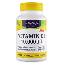 Витамин Д3 Vitamin D3 Healthy Origins 10 000 МЕ 120 капсул