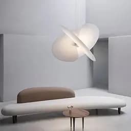 Футуристическая люстра в белом корпусе Ø 50 см Ст. PLP 07-500 Line F