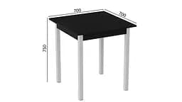 Стіл кухонний Ferrum-decor Дієго 75x70x70 Білий ДСП Сосна Кембра 16мм (FRD-105706) - мініатюра 3