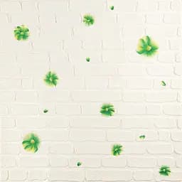Панель стінова Sticker Wall 3D 700х700х4мм Зелені квіти SW-00001976