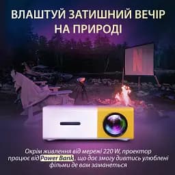 Портативний проектор для дому та офісу HD Led з динаміком Smart X HP176094 - мініатюра 7