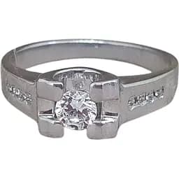 Срібне кільце Qvaliz з фіанітами. 901-00493 16 17