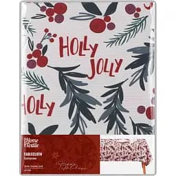 Скатертина Ardesto Happy Holidays гостролист 120х140 см біла (ART07HW)