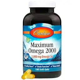 Максимальная Омега Carlson Maximum Omega 2000 мг 180 капсул
