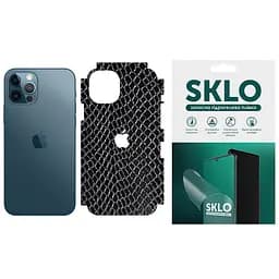 Захисна плівка SKLO Back тил+грані без кутів+лого Snake для Apple iPhone 5/5S/SE Чорний