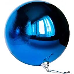 Велика Ялинкова куля Linhai 30 см пластик синій (250201)