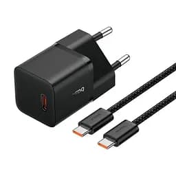 Сетевой адаптер Baseus GaN5 Fast Charger (mini) | 1Type-C, 20W/3A, PD/QC| (с C до C 100W 1м cable)