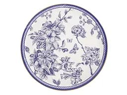 Тортівниця Alba ceramics Butterfly на ніжці з кришкою 30 см біла з синім (769-001) - мініатюра 3