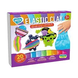 Набор для лепки с воздушным пластилином Elastic Clay TM Lovin 70140, 20 стиков
