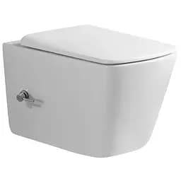 Унитаз-биде подвесной Mixxus Premium Quadro-1301-R 510x350x345 мм Rimless MP6658, Белый