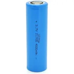 Акумулятор 21700 4000mAh, 3.7V, Blue, FlatTop Vipow (ICR21700-4000mAhFT / 31078)