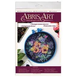 Набір для вишивання хрестиком "Акварельна віола" Abris Art AHM-041 з п'яльцями - мініатюра 2