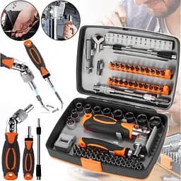 Набір викруток із тріскачкою Torx Ratchet 68 в 1/Рожевий комплект інструментів із храповим механізмом