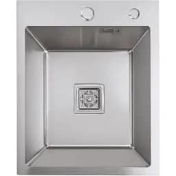 Кухонна мийка Platinum Handmade HSBB PVD з нержавіючої сталі 3.0 мм квадратний сифон 40x50x23 см сіра
