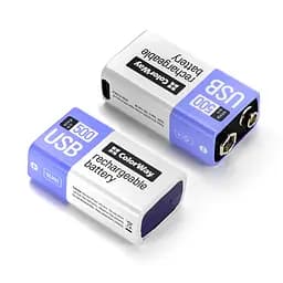 Акумулятор Крона USB-С 390 mAh 9V (Li-Polymer) ColorWay (CW-UB9V-06) - мініатюра 2
