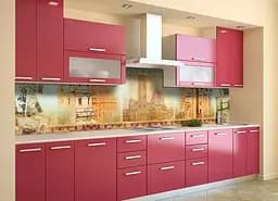 Кухонний фартух Старий Світ наклейка ПВХ Архітектура ретро вантажу Бежевий 60х200 см Happy Pocket Z180538 - мініатюра 2