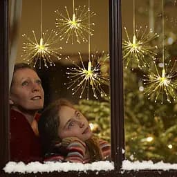 Світлодіодна гірлянда Феєрверк Firework автономна 120LED, довжина нитки 16см з пультом - мініатюра 5