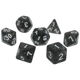 Набор кубиков Glitter 7 Dice Set - Black , 7 шт. (g7dglit10)