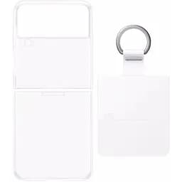 Оригінальний прозорий чохол із кільцем Samsung для Galaxy Z Flip4 Clear Cover with Ring Crystal EF-OF721CTEGUA - мініатюра 5