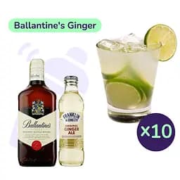 Коктейль Ballantine's Ginger (набор ингредиентов) х10 на основе Ballantine's Finest Blended Scotch Whisky